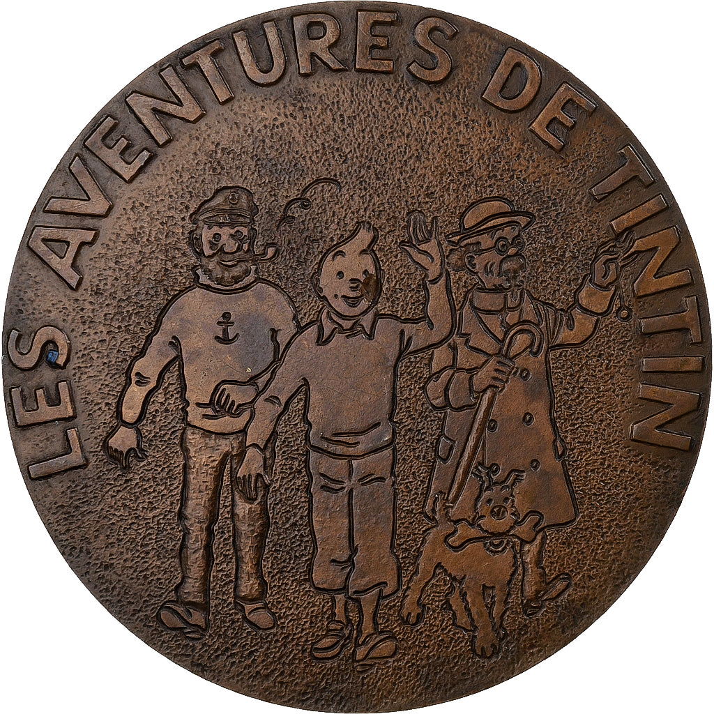 Frankrijk, Medaille, Les Aventures de Tintin, Hergé, 1979, Bronzen, C. Gondard