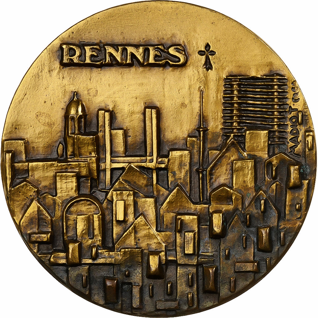 Francia, medaglia, Mairie de Rennes, 1994, Bronzo, Pichard, BB+