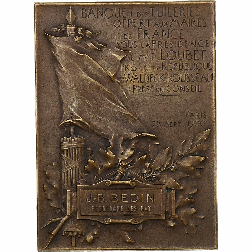 Frankreich, Medaille, Banquet des Tuileries offert aux Maires de France