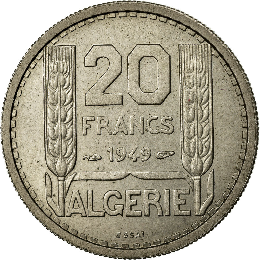 Monnaie, Algeria, 20 Francs, 1949, Paris, FDC, Copper-nickel, KM:E1