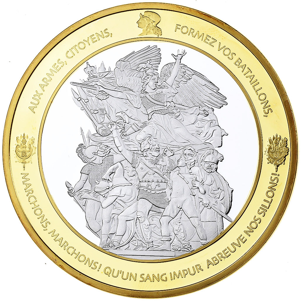 France, Médaille, Les piliers de la République, Marianne, Copper Clad Brass