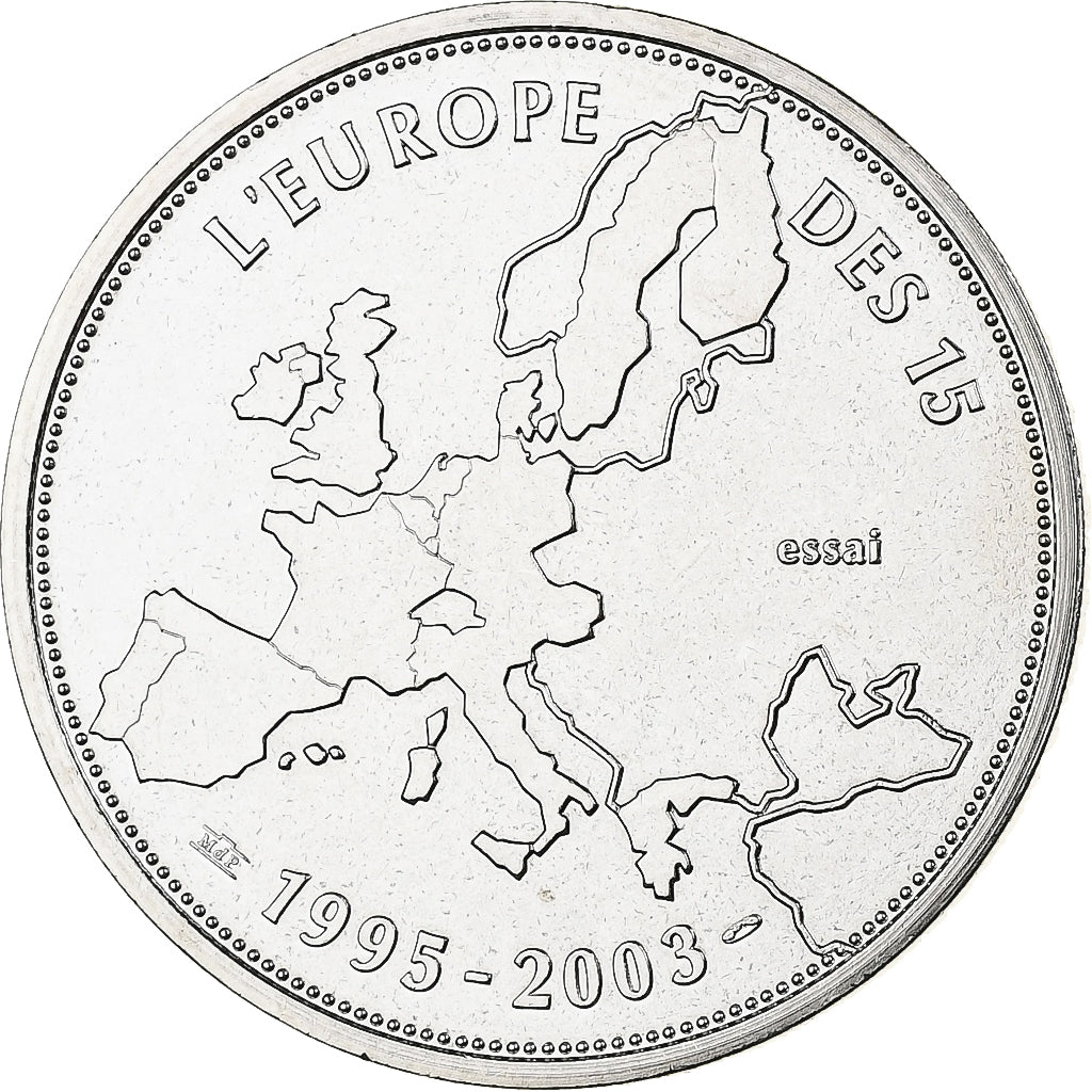 France, Medal, L'Europe des XV, Essai, 2003, Copper-nickel, MS(63)