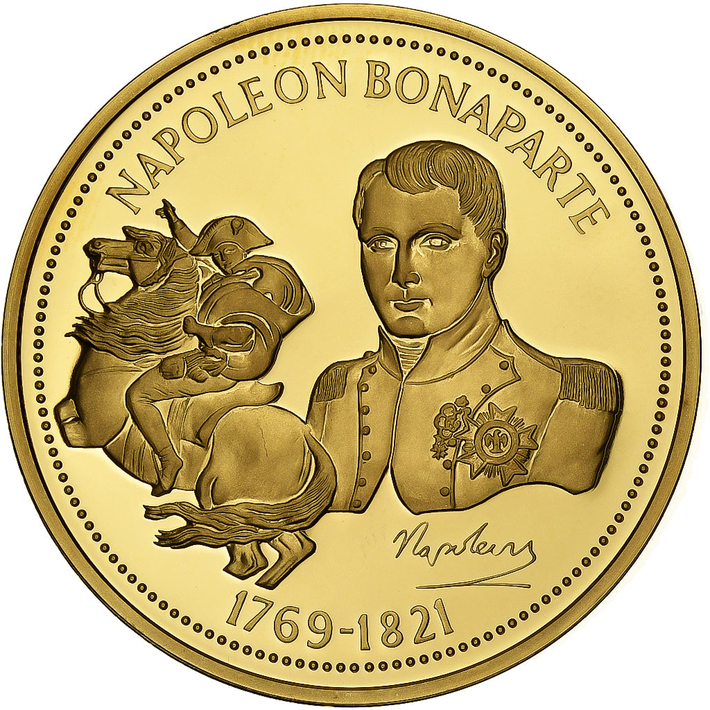 France, Medal, Napoléon Bonaparte, Gilt steel, MS(63)