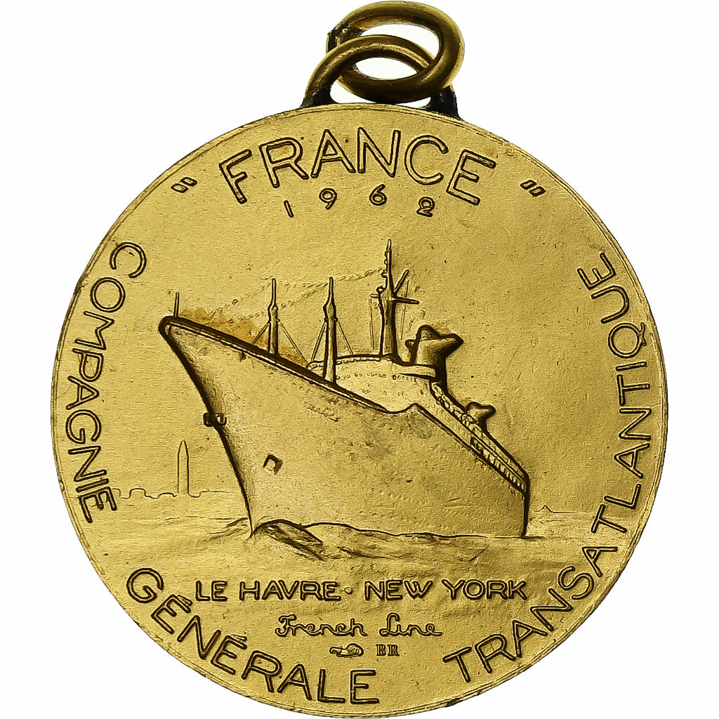 Francia, medaglia, Compagnie Générale Transatlantique, France, Bronzo, SPL