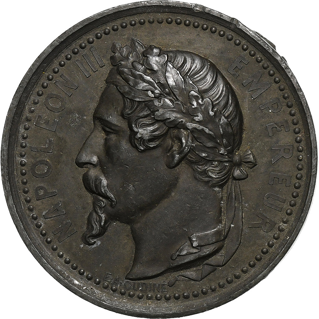 Francia, medaglia, Napoléon III, Exposition Universelle de Paris, 1855, Zinco