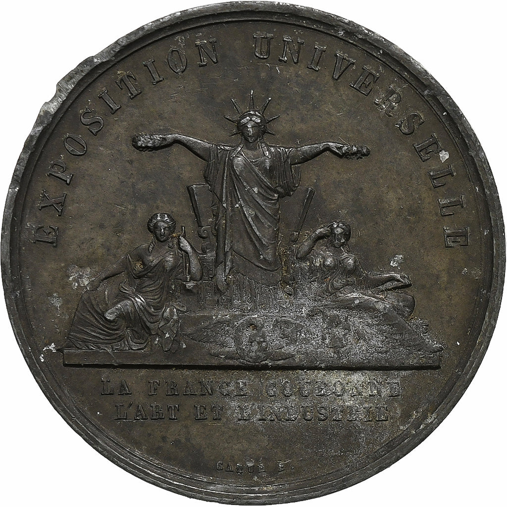 Francia, medaglia, Napoléon III, Exposition Universelle de Paris, 1855, Zinco