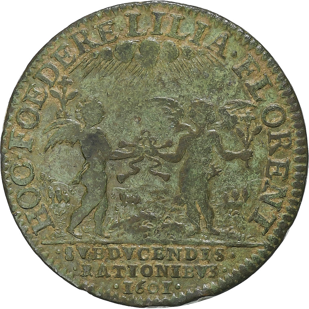 France, Jeton, Henri IV, Chambre des Monnaies, 1601, Cuivre, TTB, Feuardent:2174