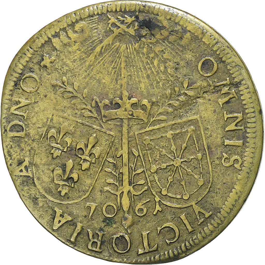 France, Token, Henri IV Le Grand, 1607, Brass, EF(40-45)