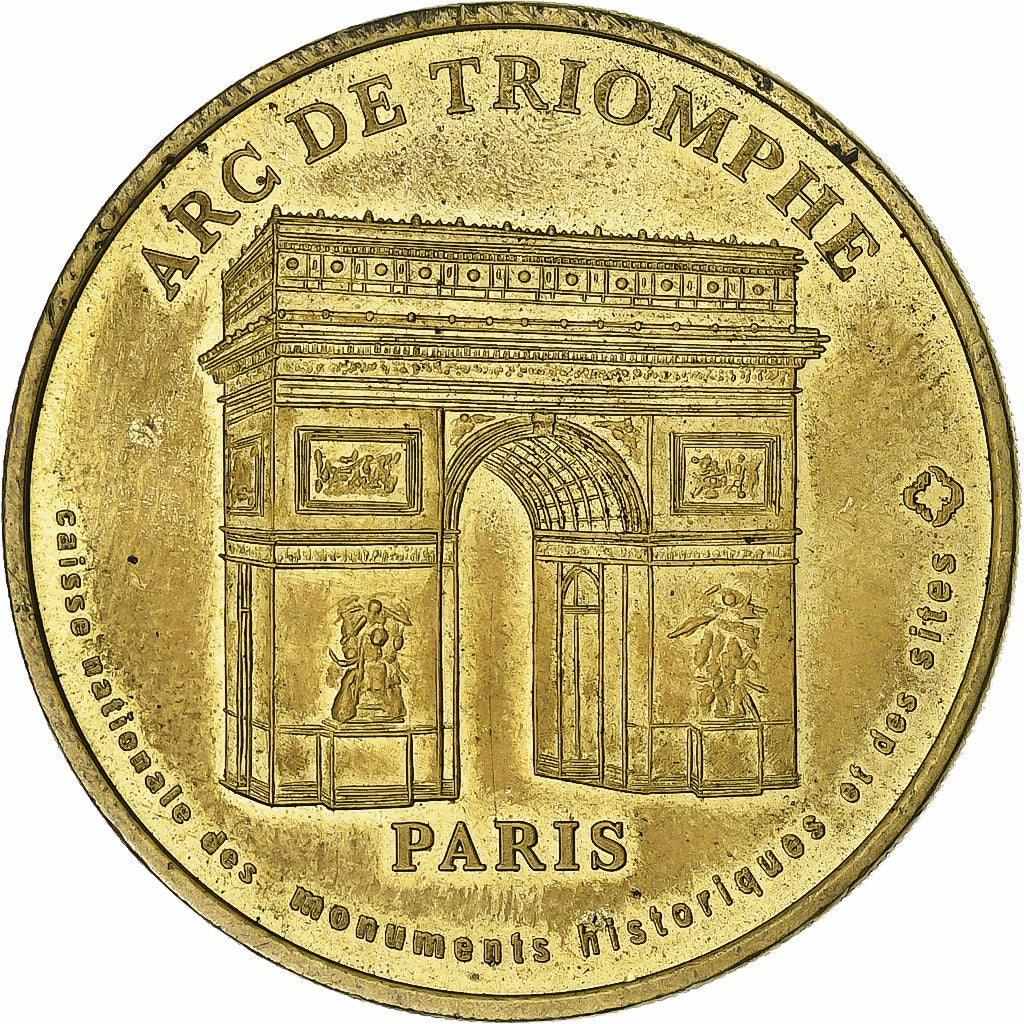 Francia, ficha, Paris -  Arc de Triomphe n°1, 2001, MDP, Rame-nichel-alluminio
