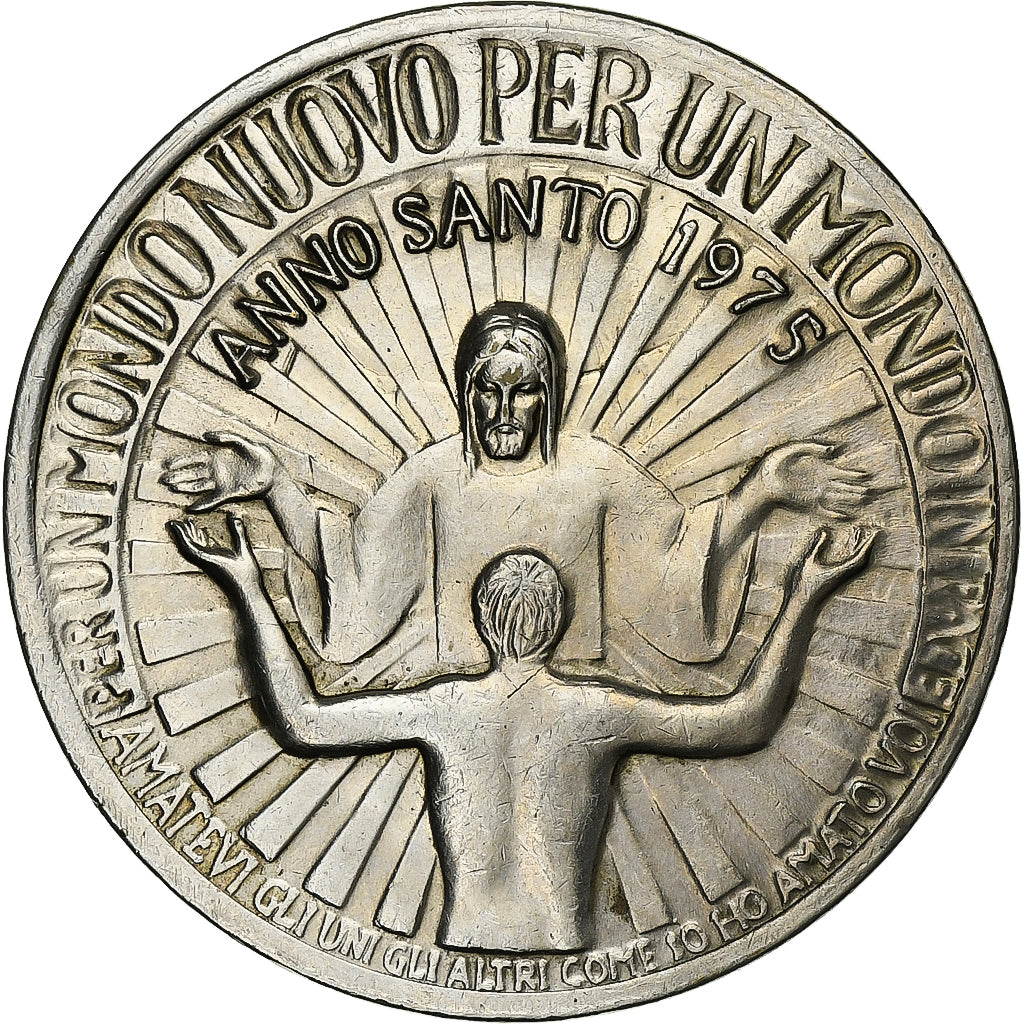 Vatican, Medal, Année Sainte, La Paix, 1975, Silvered bronze, AU(55-58)