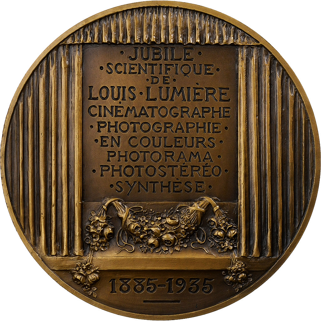 Frankreich, Medaille, Louis Lumière, 1935, Bronze, Prud'homme.G, SS+