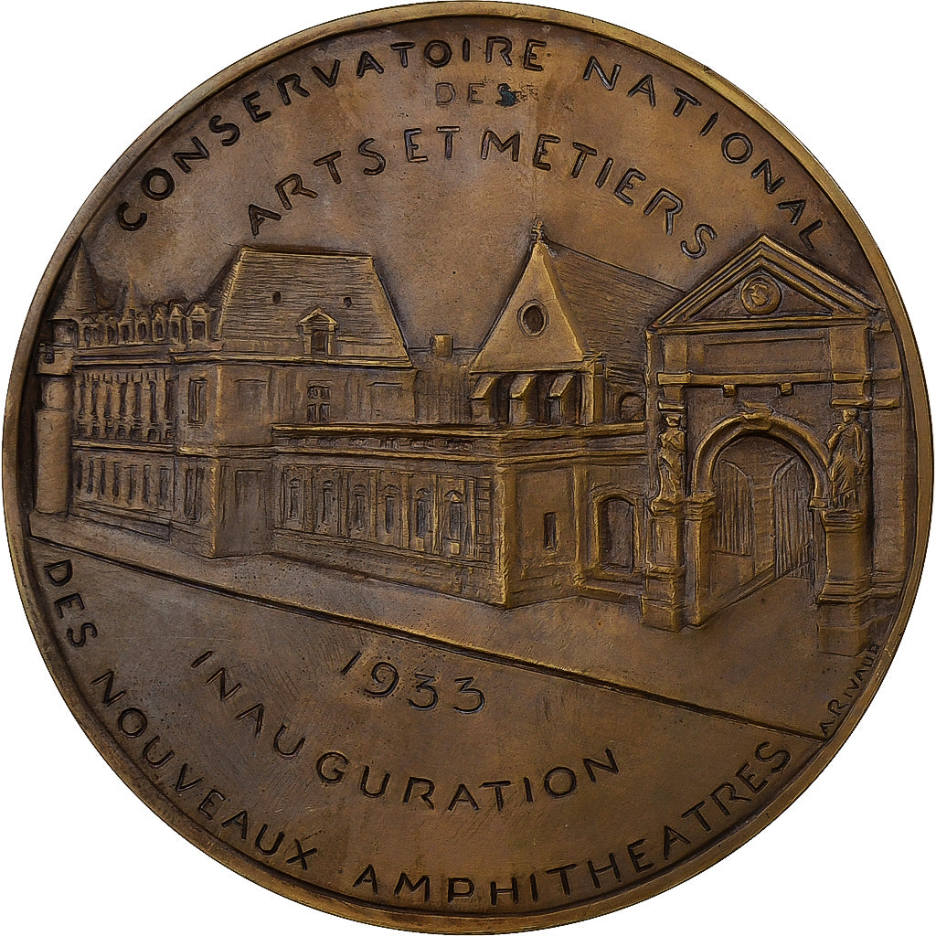 Frankrijk, Medaille, Conservatoire National des Arts et Métiers, 1933, Bronzen