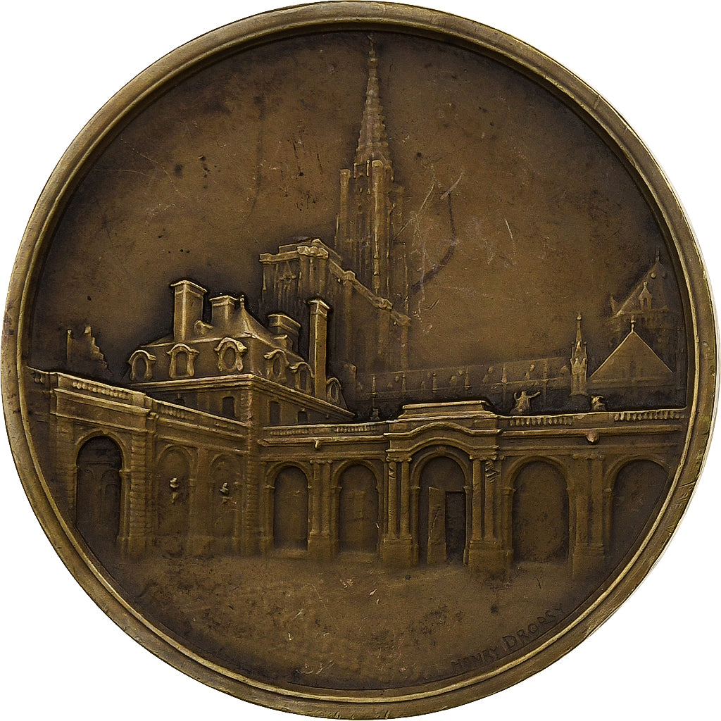 France, Medal, Université de Strasbourg, Copper, Dropsy, EF(40-45)