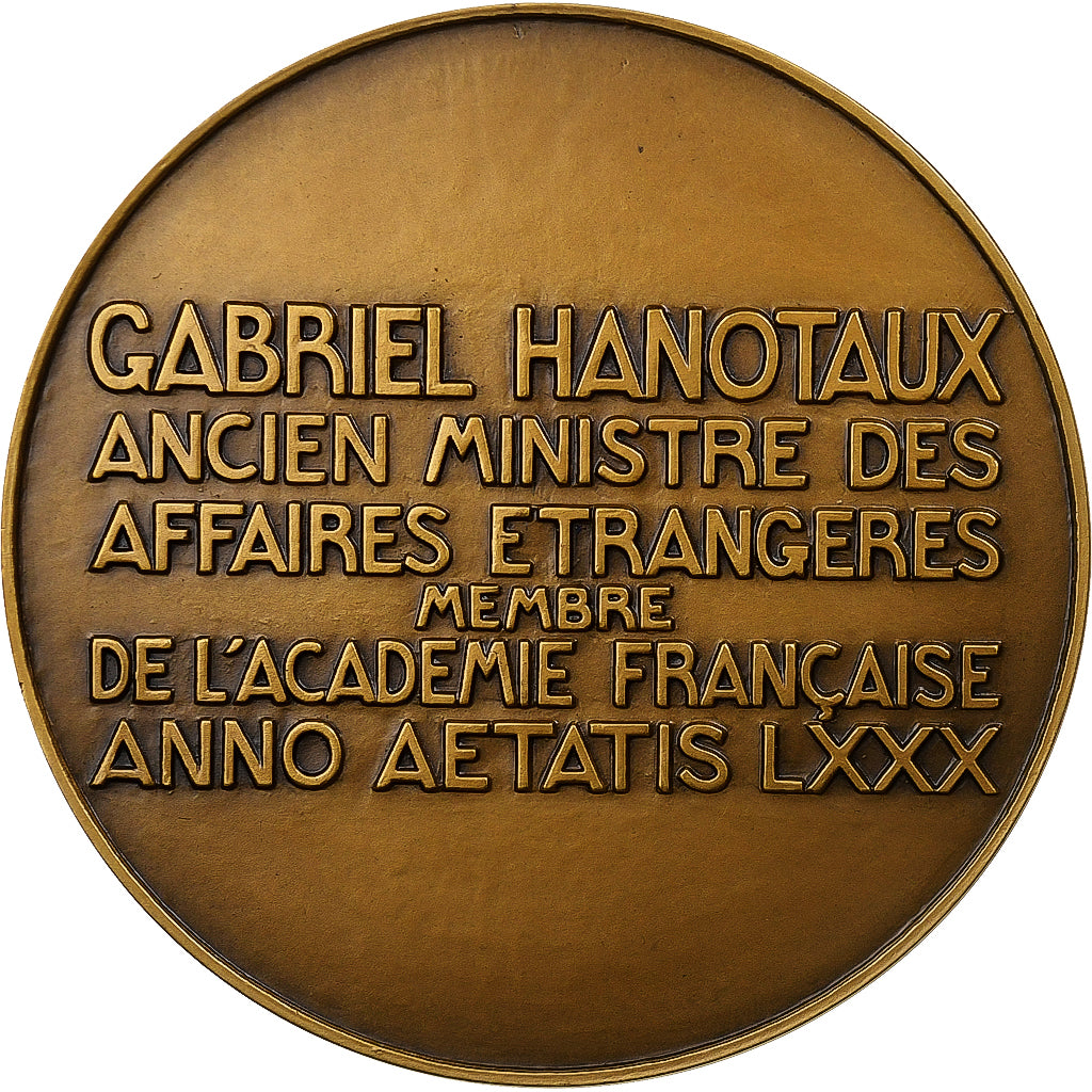 Frankreich, Medaille, Gabriel Hanotaux, 1933, Bronze, Turin, VZ