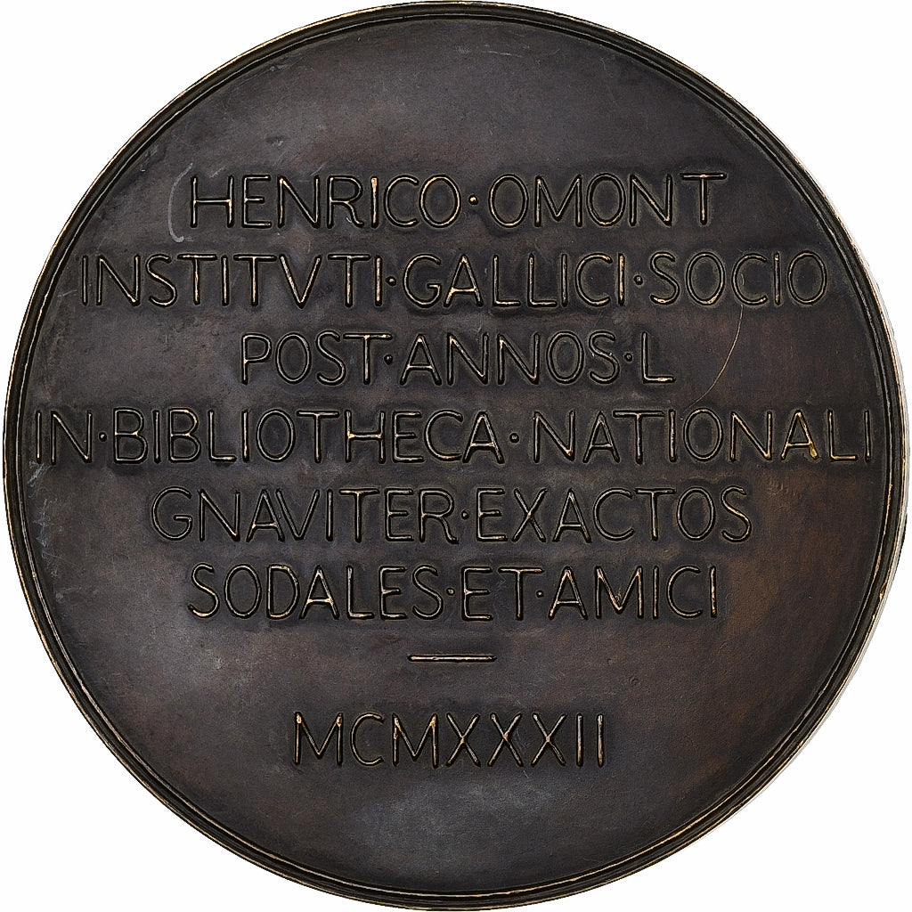 Frankreich, Medaille, Henri Omont, 1932, Bronze, Dropsy, SS