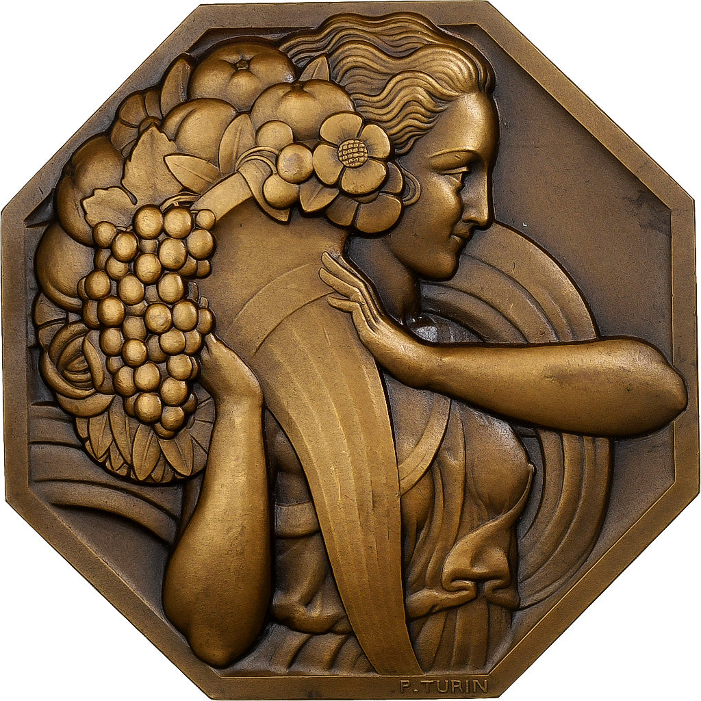 France, Medal, Société générale alsacienne de banque, 1931, Bronze, Turin