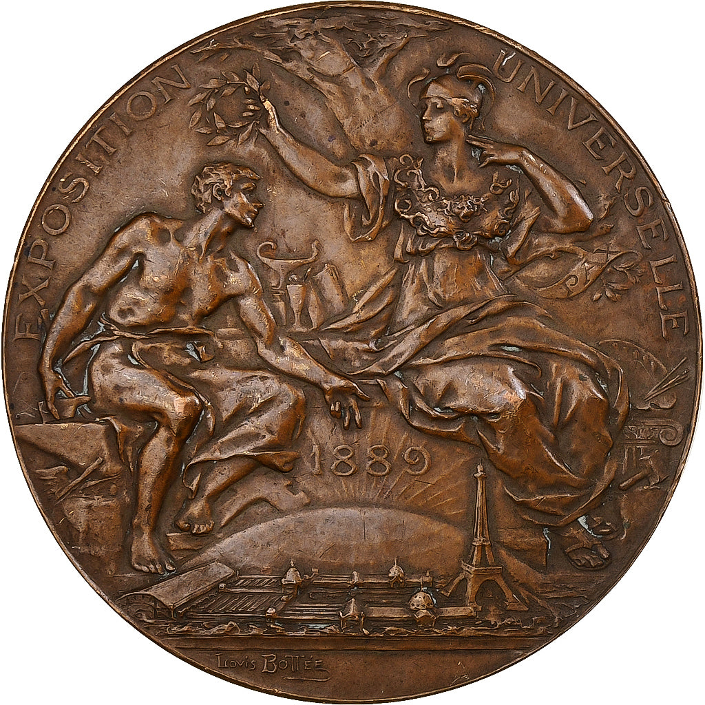France, Medal, Exposition universelle de Paris, 1889, Bronze, Bottée, VF(30-35)