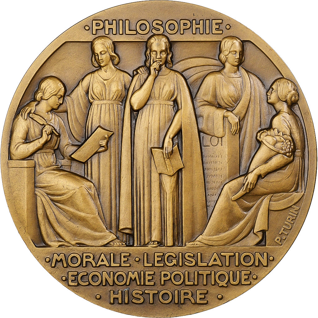Francia, medaglia, Académie des sciences morales et politiques, commémoration