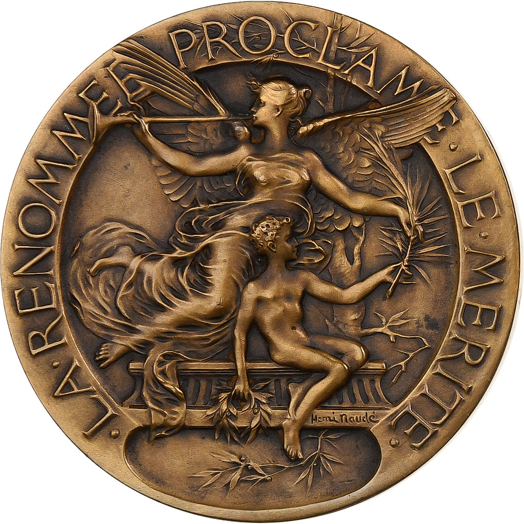 França, medalha, La Renommée proclame le Mérite, Bronze, Naudé, AU(55-58)