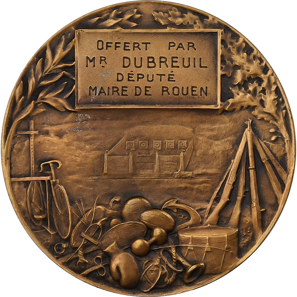 França, medalha, La Renommée proclame le Mérite, Bronze, Naudé, AU(55-58)