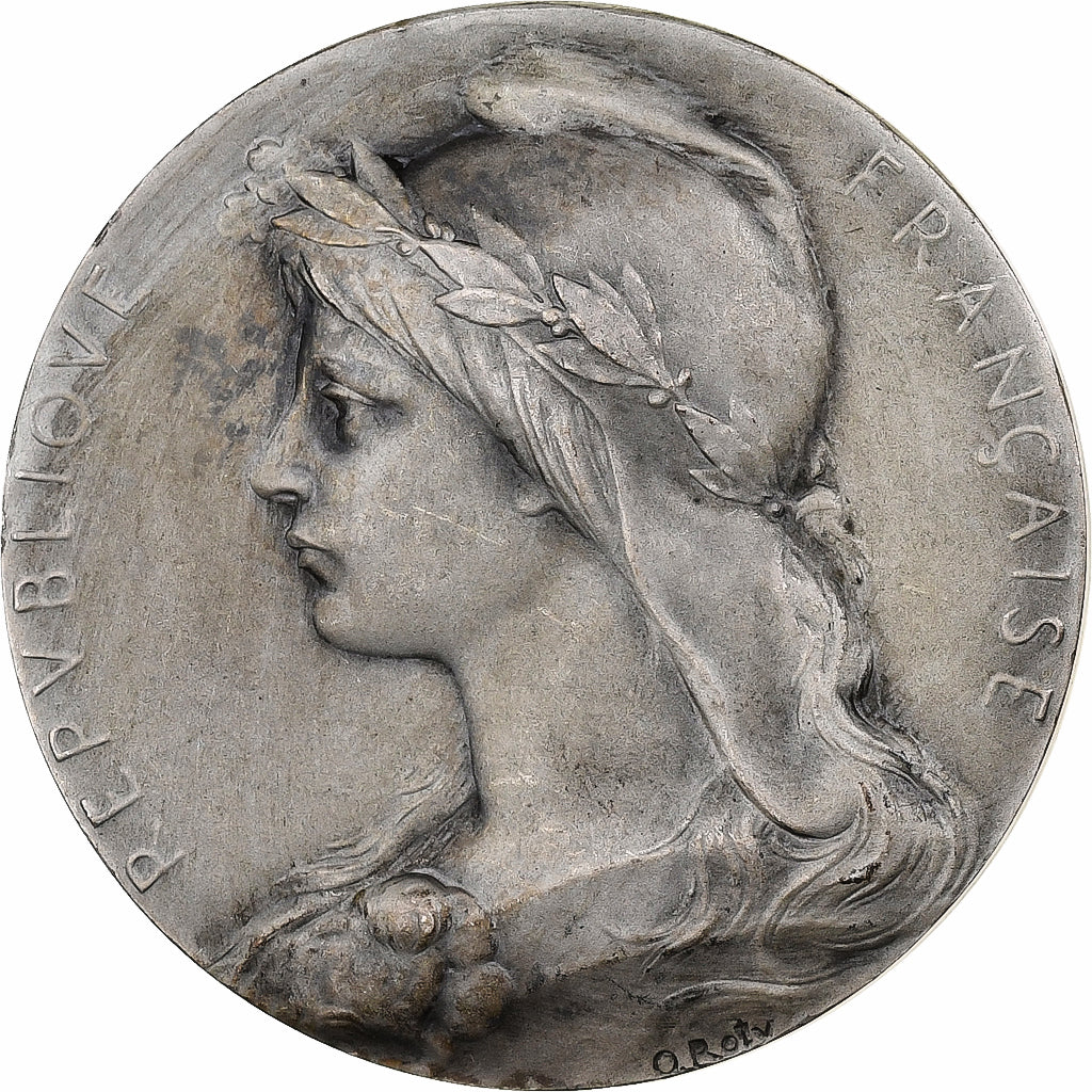 France, Médaille, Marianne - offert par A. Marie - député, Bronze argenté