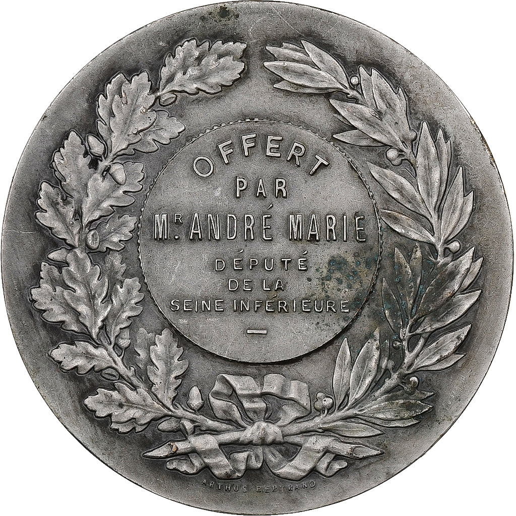 France, Médaille, Marianne - offert par A. Marie - député, Bronze argenté