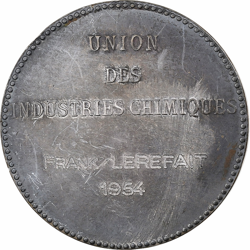 Frankrijk, Medaille, Union des Industries Chimiques, 1954, Zilver, ZF+