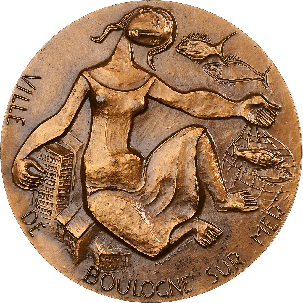 France, Medal, Ville de Boulogne sur mer, Bronze, MS(60-62)