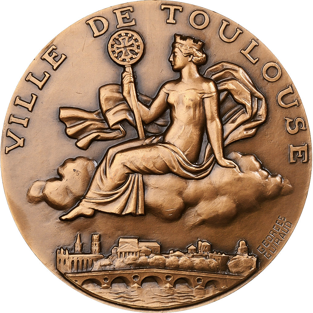 Frankreich, Medaille, Ville de Toulouse, 1986, Bronze, Guiraud, VZ