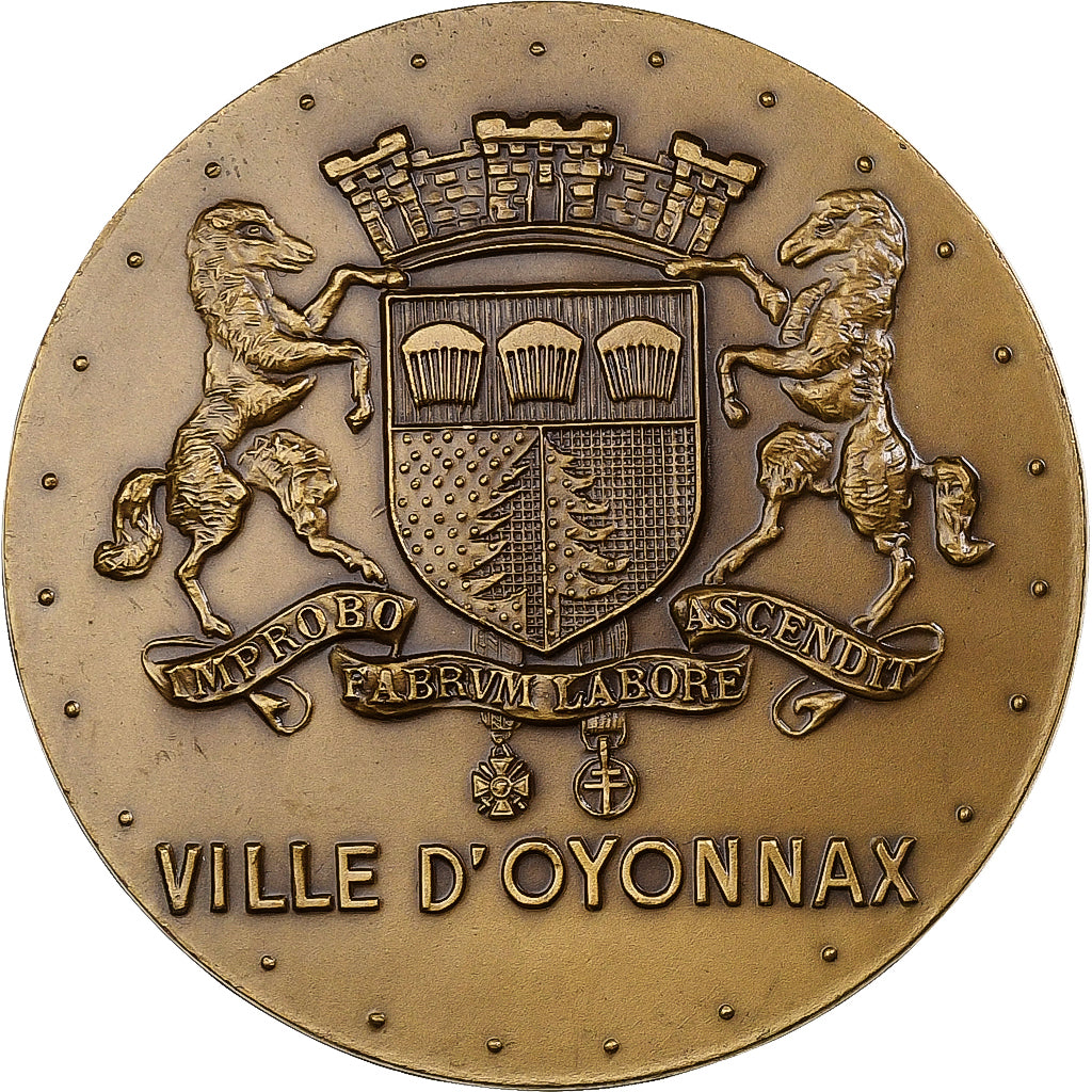 Francja, medal, Ville d'Oyonnax, 1988, Brązowy, AU(55-58)