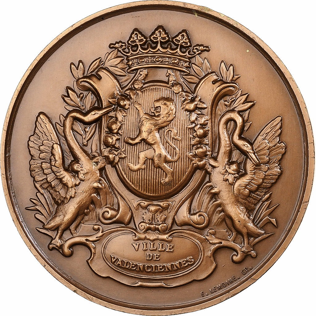 France, Medal, Ville de Valenciennes, 1986, Bronze, Lemoine, AU(55-58)