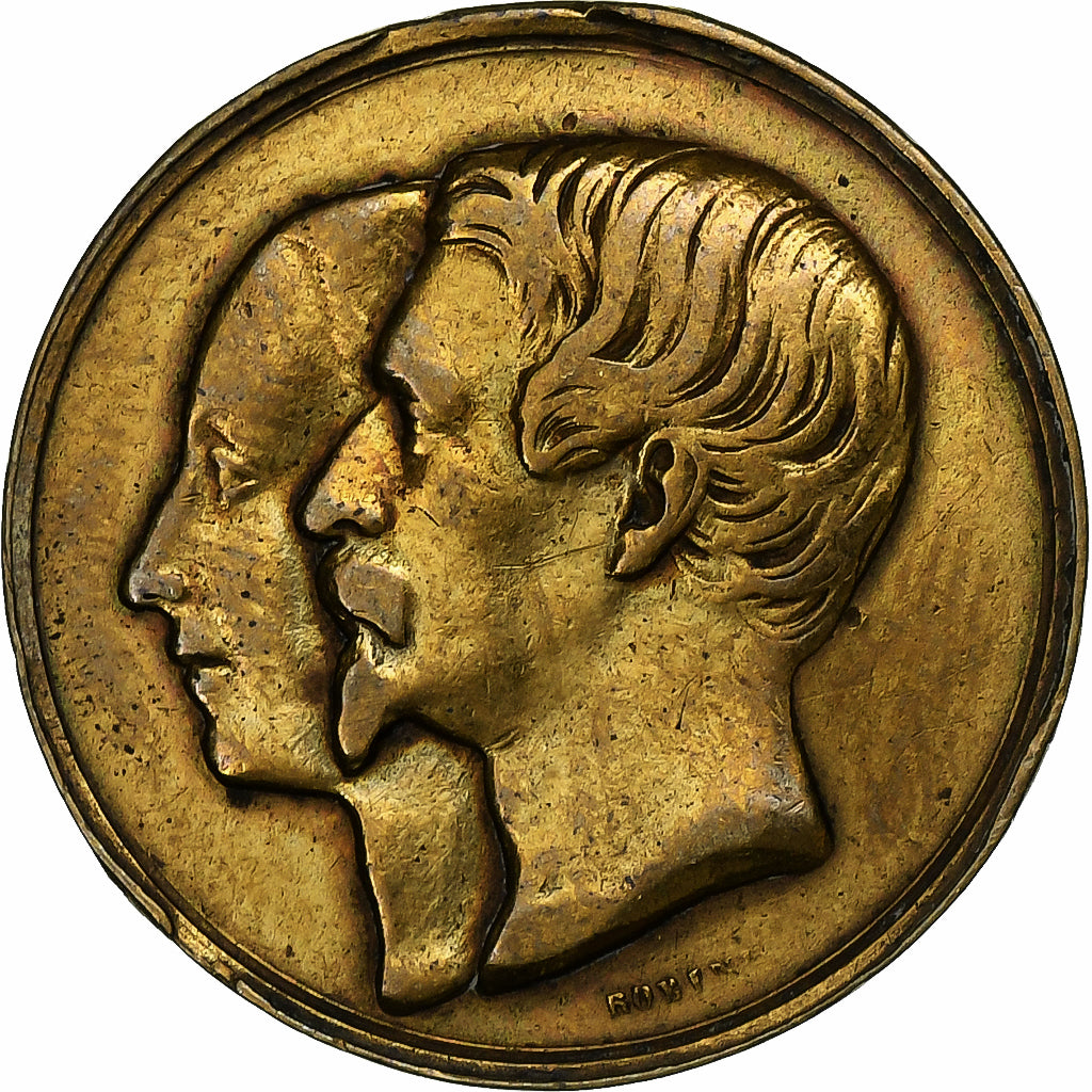 Francia, medalla, La Ville de Lille à Napoléon III, 1853, Bronce, Robineau