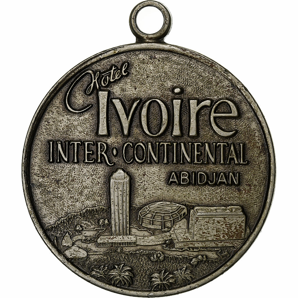 Ivory Coast, Medal, Hôtel Ivoire, Silvered bronze, AU(55-58)