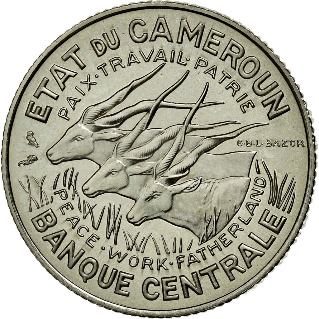 Coin, Cameroon, 100 Francs, 1966, Paris, MS(65-70), Nickel, KM:E11