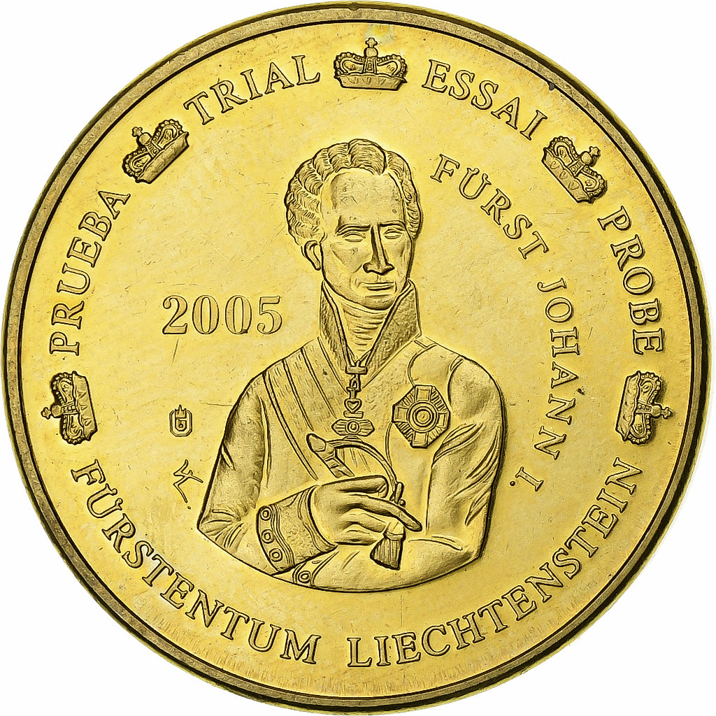 Liechtenstein, 20 Euro Cent, unofficial private coin, 2005, Brass, AU(55-58)
