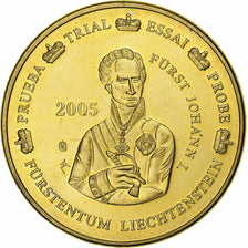 Liechtenstein, 20 Euro Cent, unofficial private coin, 2005, Brass, AU(55-58)