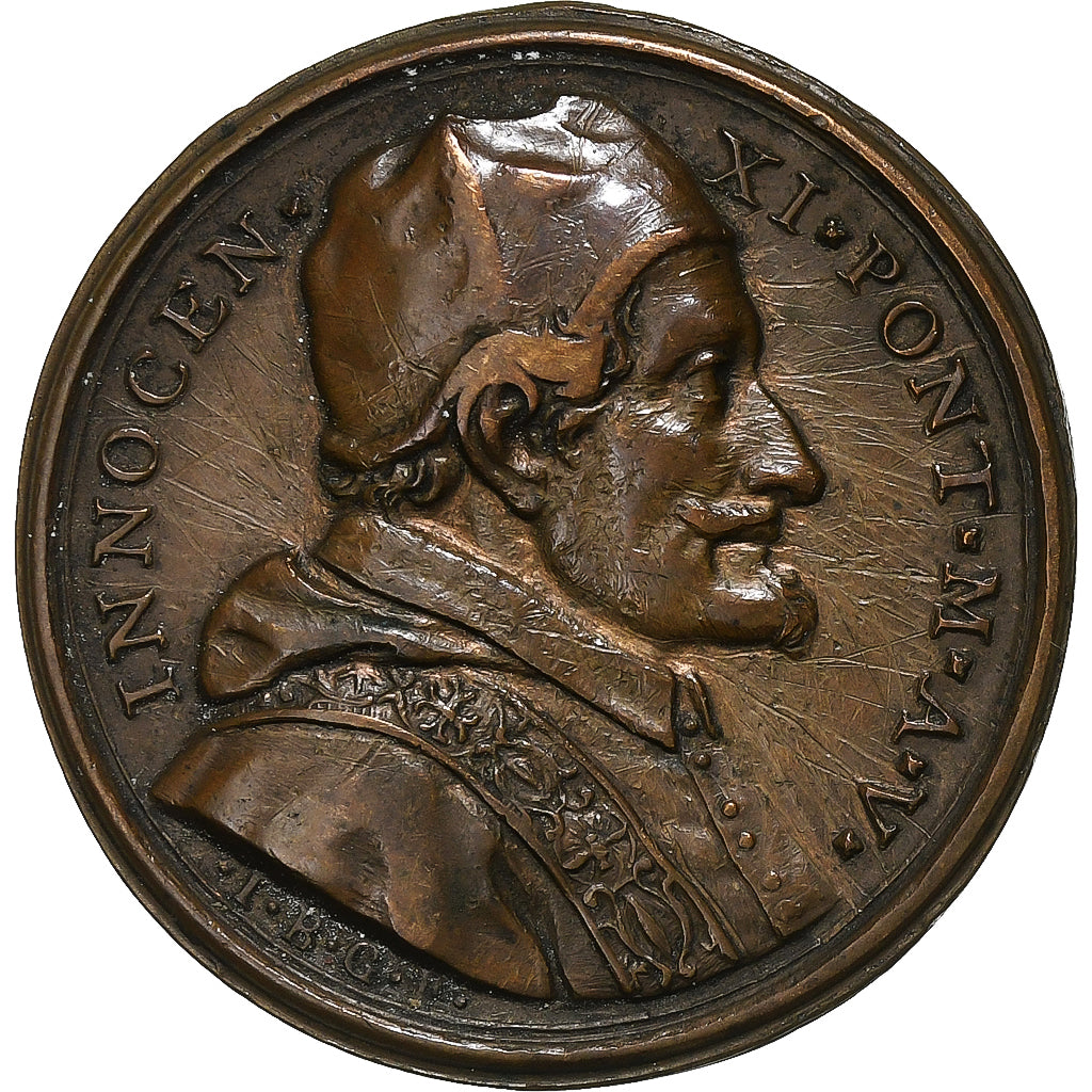 Vaticano, medalha, Innocent XI, Bronze, AU(50-53)
