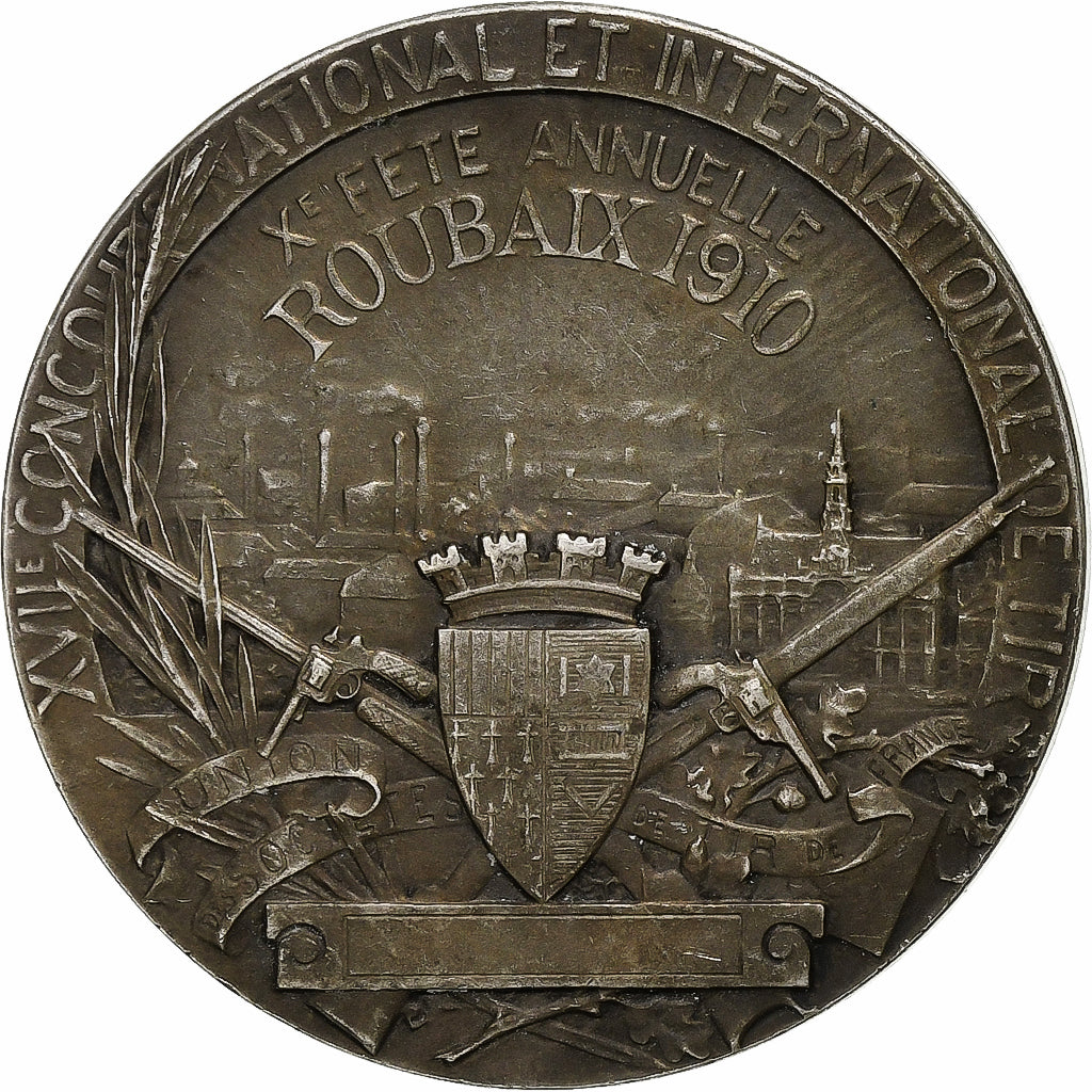 Francja, medal, Roubaix, XVIIe Concours national et international de tir, 1910