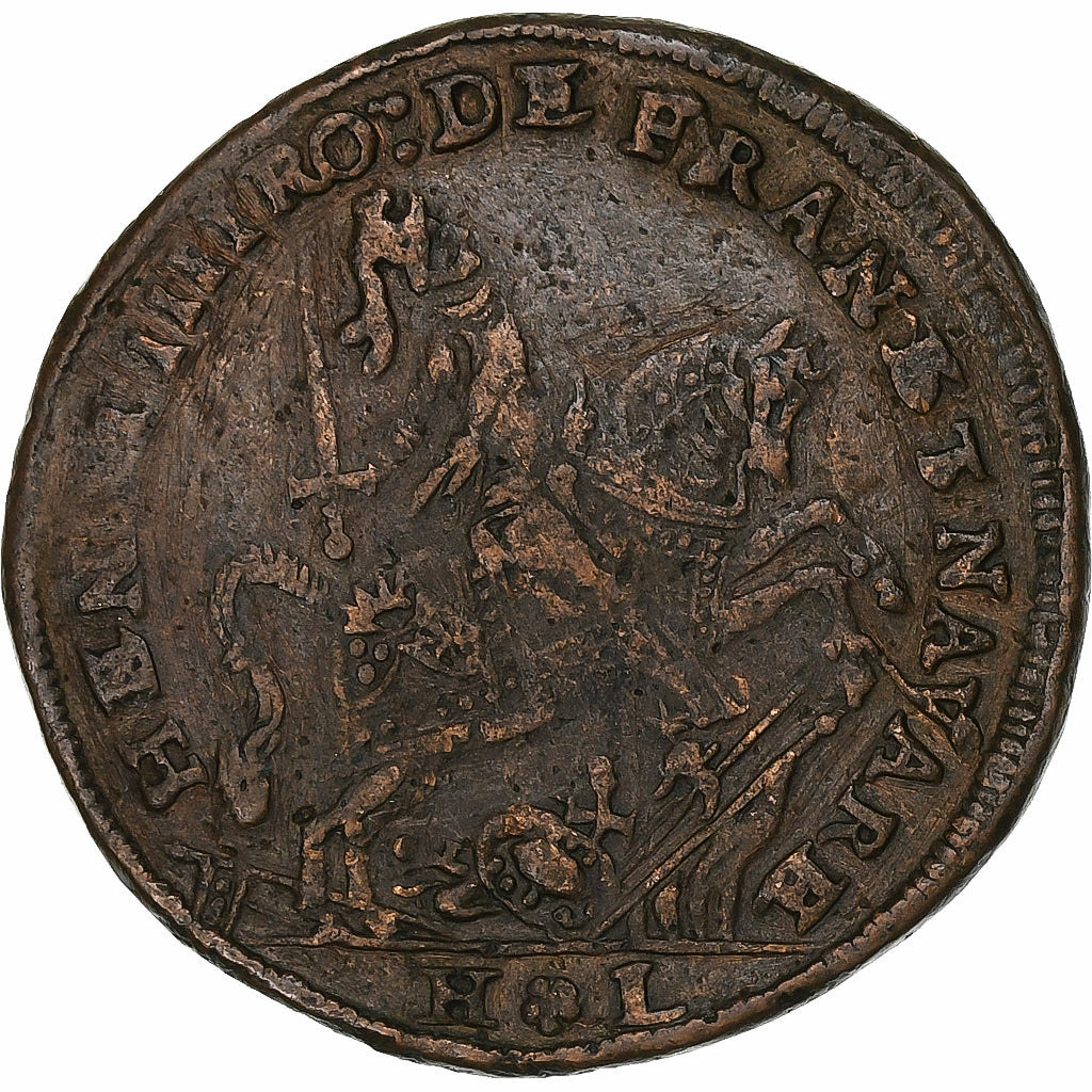 France, Token, Henri IV Le Grand, 1610, Brass, EF(40-45)