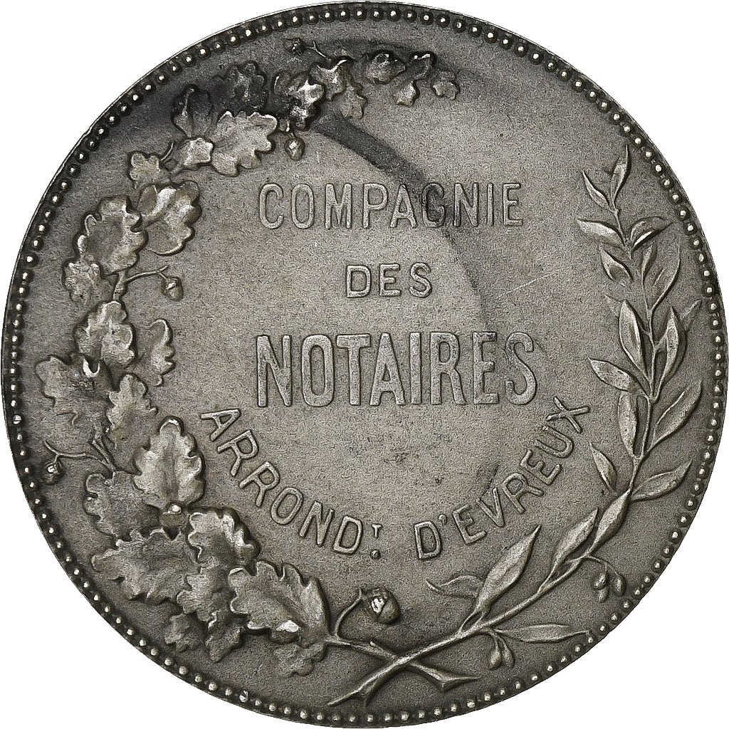 Frankrijk, Medaille, Compagnie des notaires, Zilver, PR