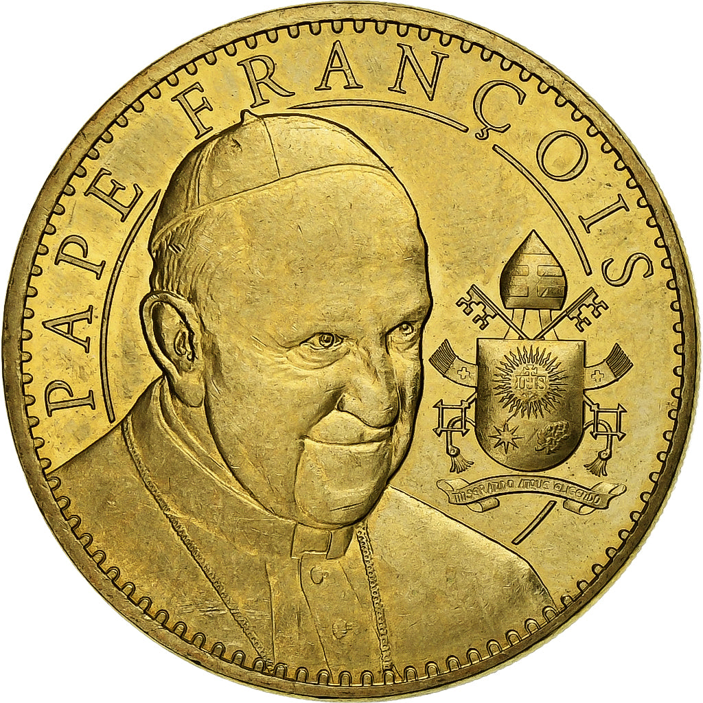 Frankrijk, Token, Le Pape François, Copper-nickel Aluminium, PR