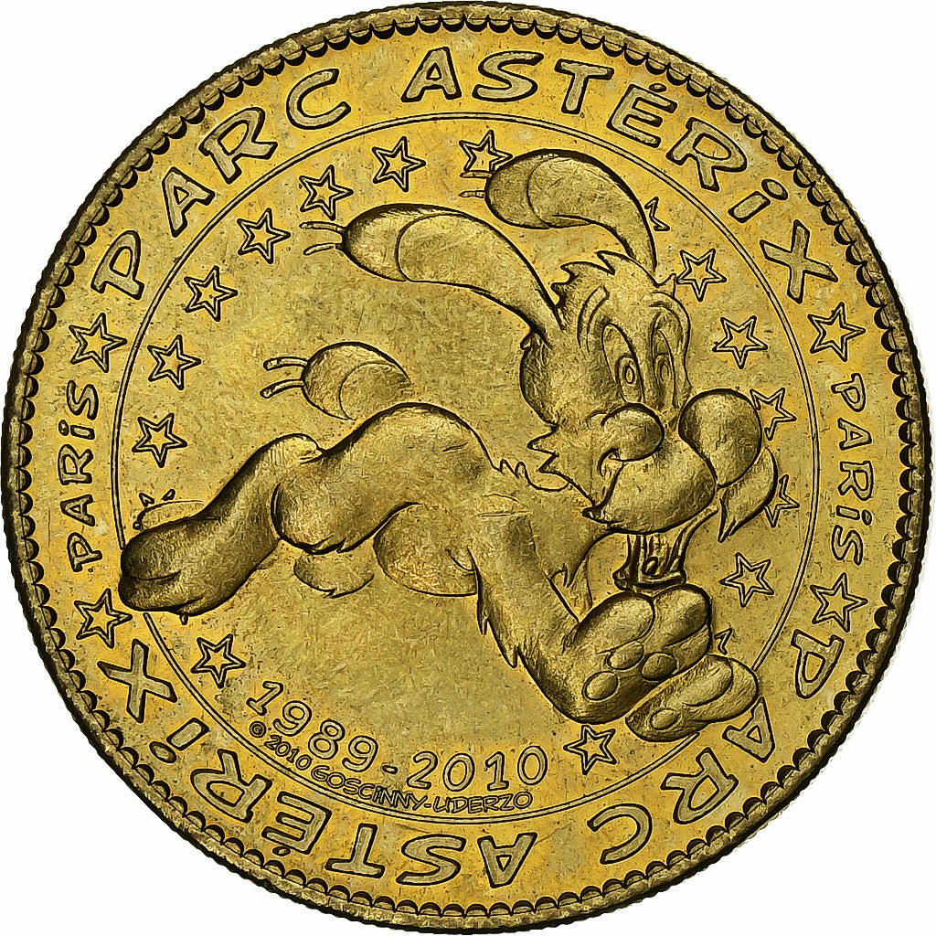 France, Token, Plailly - Parc Astérix - Idéfix, 2010, Copper-nickel Aluminium