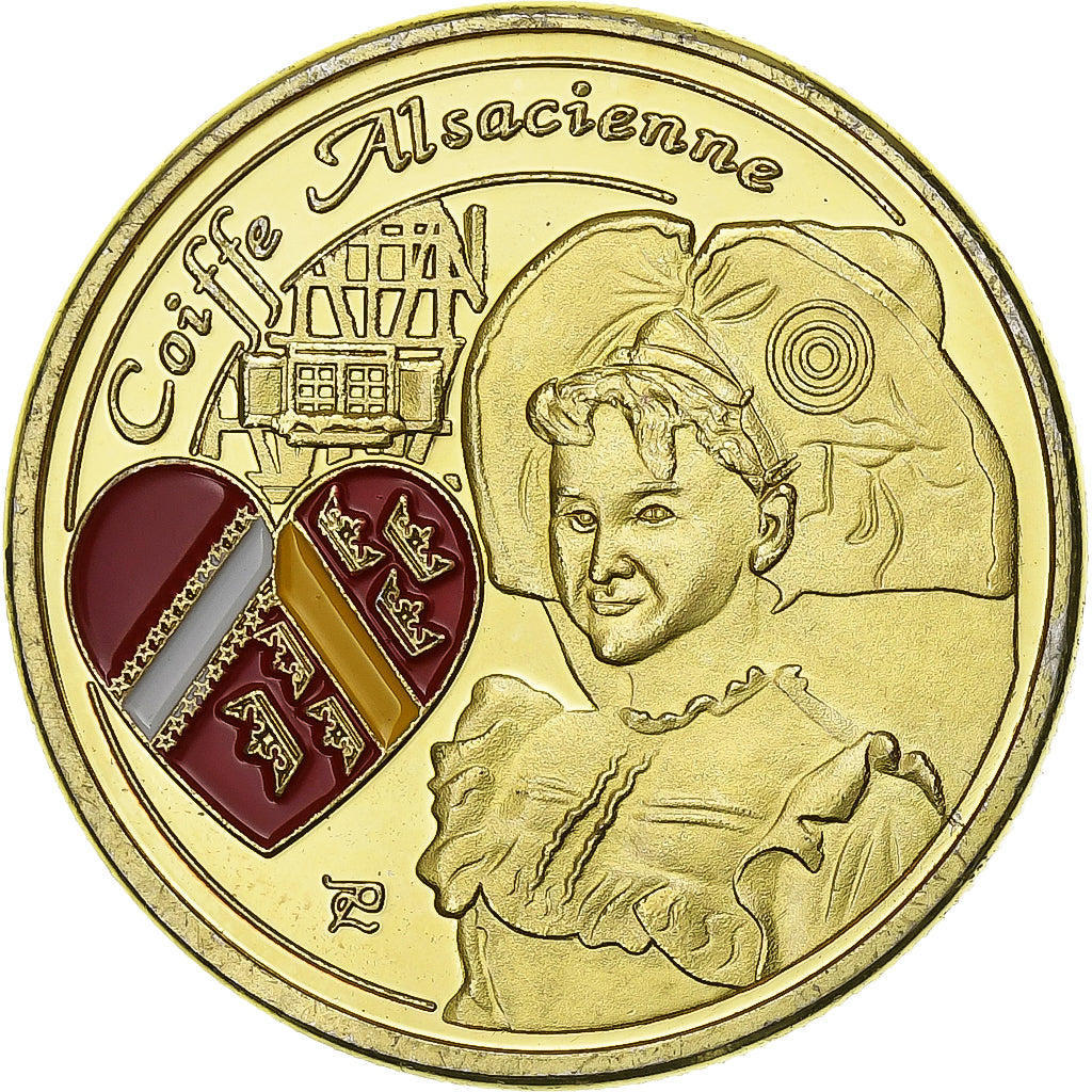 France, Jeton, Alsace - Coiffe alsacienne, Cupro-nickel Aluminium, SUP