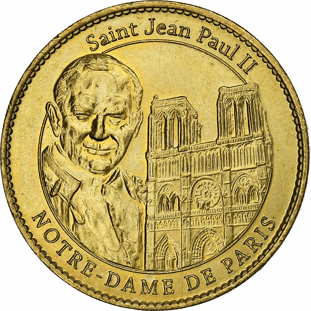 Frankreich, betaalpenning, Notre dame de Paris - Jean Paul et Francesco Pape