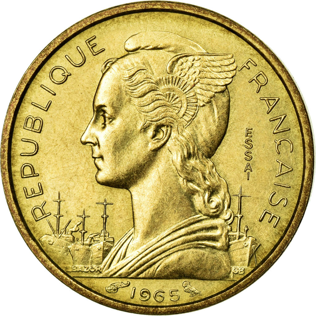 Moneta, Costa francese dei somali, 10 Francs, 1965, Paris, FDC