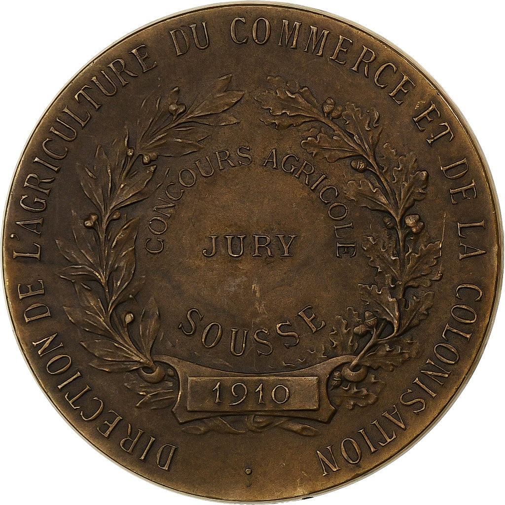 França, Token, Concours agricole, 1910, Bronze, Rasumny, AU(55-58)