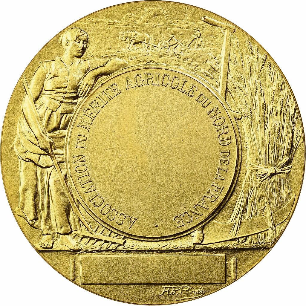 France, Médaille, Association du Mérite Agricole du Nord de la France, Gilt