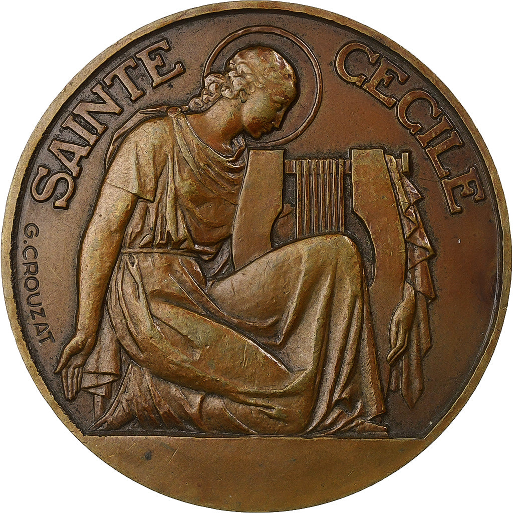 France, Médaille, Sainte Cécile, Bronze, Crouzat, SUP