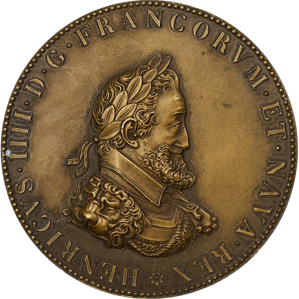Francja, medal, Henri IV, Junon et la Fortune, Brązowy, AU(55-58)