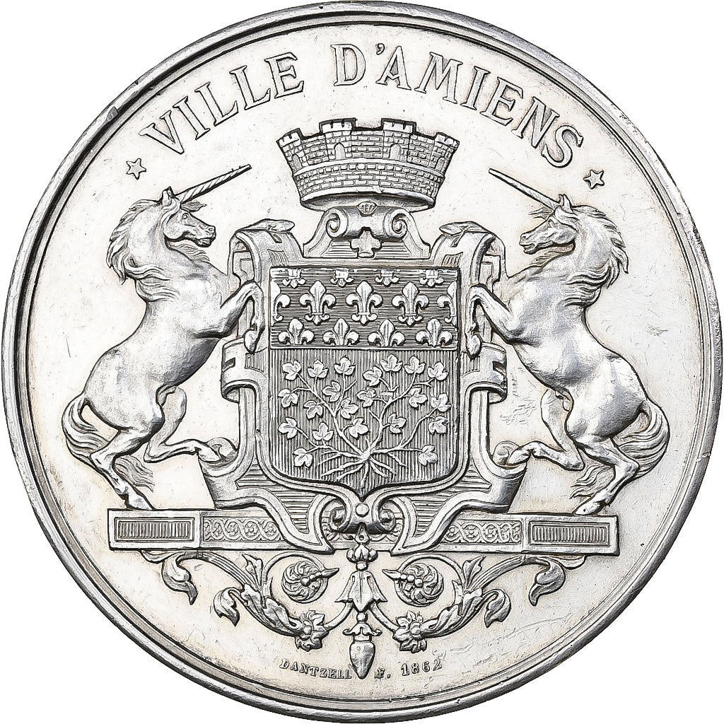 France, Medal, Ville d'Amiens, 1902, Silver, Dantzell, AU(55-58)